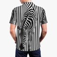 thumbnail image 6 of Salouo Optical Zebra Illusion for Men's Short Sleeve Polo Shirts,Polo Shirts for Men Performance Short Sleeve Golf Shirt Athletic Casual Collared T-Shirt-4X-Large, 6 of 8