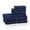 Navy Blue, variant on Zero Twist Smart Dry 100% Combed Cotton 6-Piece Towel Set Crimson