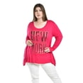 thumbnail image 1 of Blusa New York de manga larga Roman Fashion /Tallas Extras, 169 (Fiusha) fucsia 38, 1 of 5
