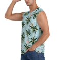 thumbnail image 3 of Balery Flamingos And Palms Camisetas sin mangas para hombre, absorbe la humedad y protege contra el mal olor.-Small, 3 of 7