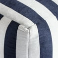 thumbnail image 5 of Cape May Blue 18" x 18" x 18" Navy & Ivory Pouf, 5 of 7