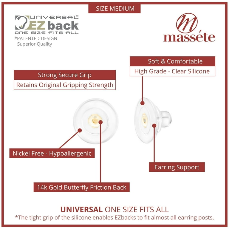 Universal 14K Silicone Earring Back