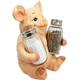 thumbnail image 3 of Animal Farm Barn Porky Pig Salt Shakers Holder Figurine Piggy Pigs Whimsical Pork Bacon Piglet Statue Spice Organizer, 3 of 6