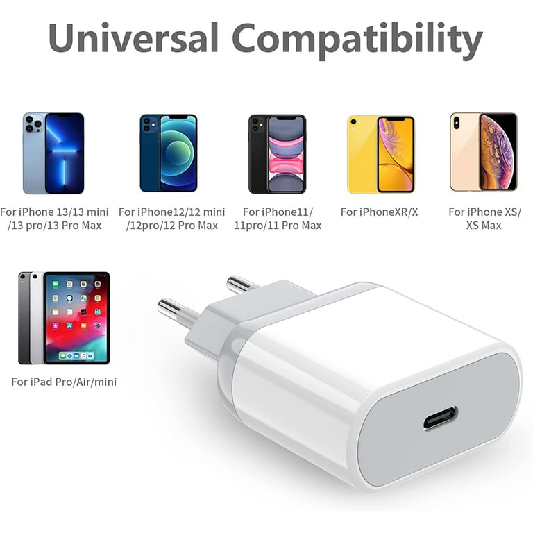 Chargeur Rapide pour iPhone 12, 13, 12 Mini, 12 Pro, 12 Pro Max, 13 Pro, 13 Pro  Max, 13 Mini, 14, 11, X, XS, XR, SE, 8, 7, 20W Chargeur USB C pour Apple  avec 1.2M Câble : : High-Tech