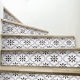 thumbnail image 3 of funlife 10Pcs Scandinavian Style Self-Adhesive PVC Stair Stickers, Peel and Stick Staircase Decal, Stair Riser Stickers, 39.37"x7.09" White Lantern Pattern, 3 of 7