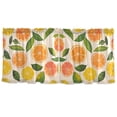 thumbnail image 7 of Yayeee Kitchen Curtains Tier Set of 2 Light Filtering 57"x24" Over Sink Window Panels, Beige Citrus Leaves, 7 of 7