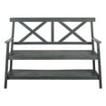 thumbnail image 5 of Safavieh Mayer Indoor/Outdoor 2 Seat Bench with Lower Tier, 5 of 10