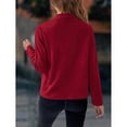 thumbnail image 2 of Women's Faux Suede Jacket Fashion Autumn Long Sleeve Front Opening Cropped Coat, 2 of 6