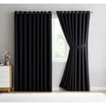 thumbnail image 5 of Warm Home Designs Extra Large 2 Black Room Divider Curtains 108" W x 99" L Each with 2 Matching Tie-Backs.  N Black Wall 99, 5 of 5