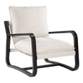 thumbnail image 1 of Comfort Pointe Sling Chair Upholstered in Oatmeal White Fabric with Metal Frame, 1 of 7
