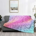 thumbnail image 5 of KLL Fun Rainbow Print Fleece Throw Blanket, Horizontal Fleece Bedding Cute Soft Blankets Comfy Fleece Flannel Plush Home Decor for Couch & Bed -40"x30", 5 of 9