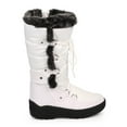 thumbnail image 2 of Nature Breeze DF72 Women Nylon Fur Trimmed Quilted Lace Up Winter Boot, 2 of 5