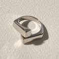 thumbnail image 3 of Geometric Adjustable Silver Plated Ring Unisex Fashion Accessory Statement Index Finger Ring Cool Design Everyday Wear, 3 of 7