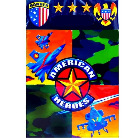 VARIOUS, AMERICAN HEROES PARTY BAGS - 8 CT [377028]
