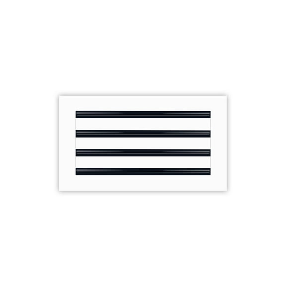 BUILDMART - 16x8 Modern AC Vent Cover - Decorative White Aluminum Air Vent - Standard Linear Slot Diffuser - Heating and Cooling Register Grille for Ceiling, Walls & Floors - Texas Buildmart