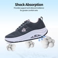 thumbnail image 5 of Treecher Wide Toe Box Shoes Women Arch Support Walking Shoes for Plantar Fasciitis Orthotic Tennis Sneakers Grayish Pink Size 8, 5 of 7