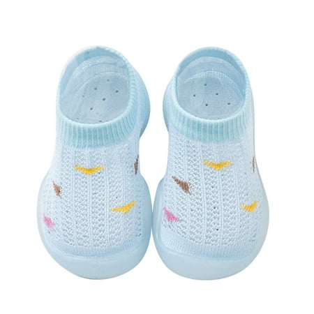 

Larisalt Toddler Girl Shoes Baby Boys Girls Sneakers Soft Leather Anti-Slip Sole Baby Walking Shoes Light Blue
