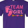 thumbnail image 4 of Inktastic Team Girl Pink Footprints and Arrow T-Shirt, 4 of 5