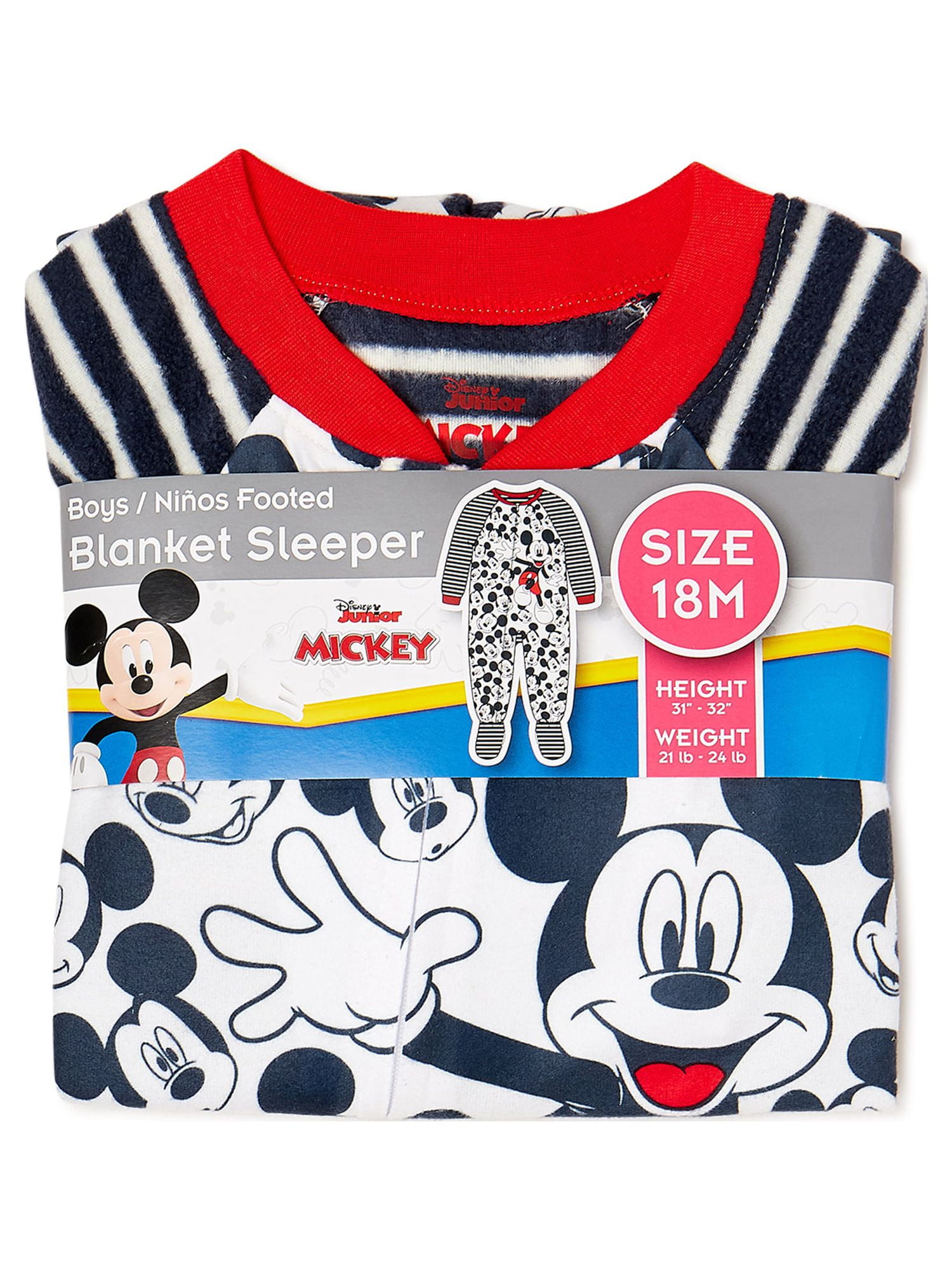 Mickey Mouse Baby & Toddler Boy Blanket Sleeper, Sizes 12M-5T