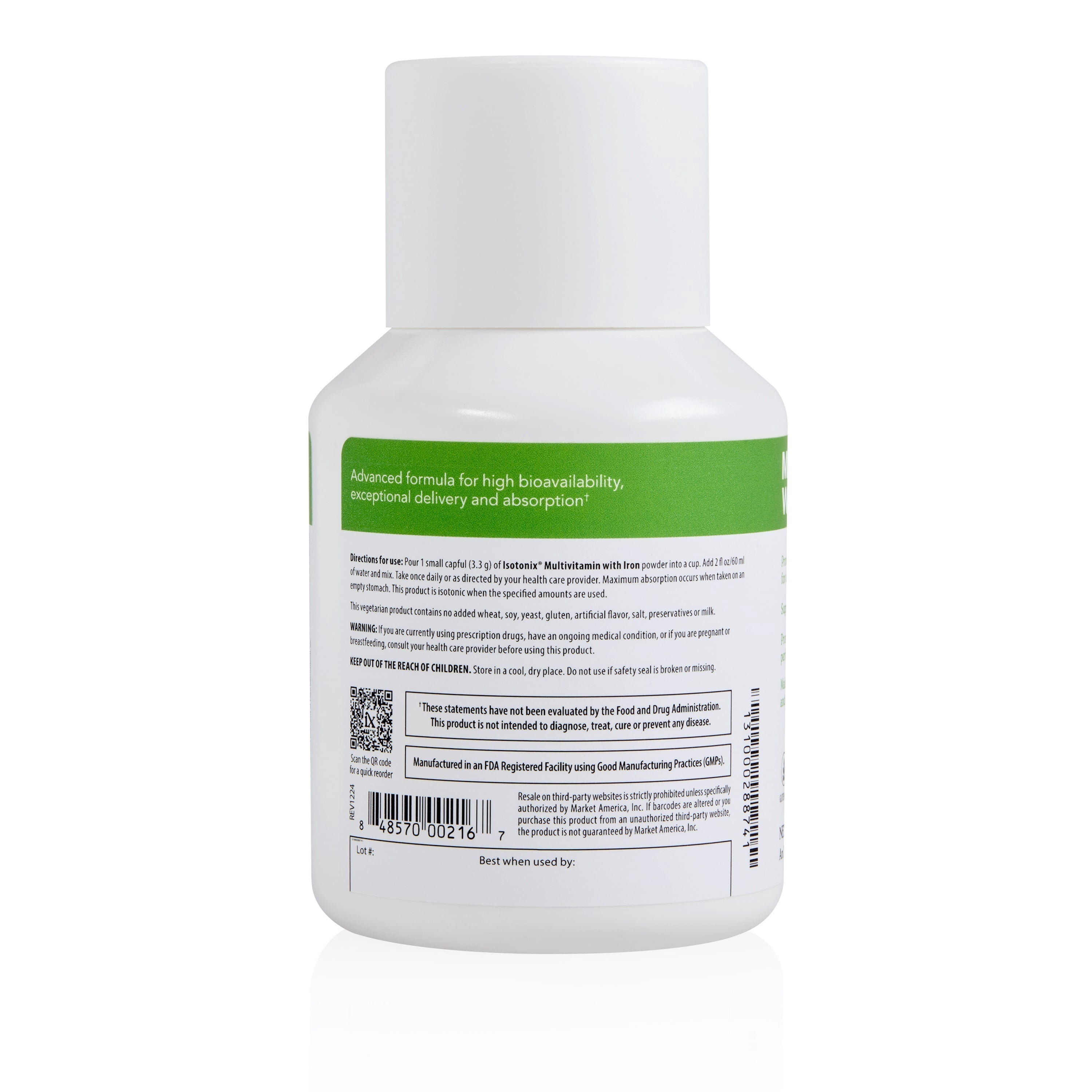 Isotonix Multivitamin with Iron, Immune & Cognitive Support, 90 Servings