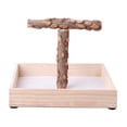 thumbnail image 3 of Bird Stand Parrot Lovebirds Tabletop Bird Playground with Base T Shaped Portable, 3 of 9