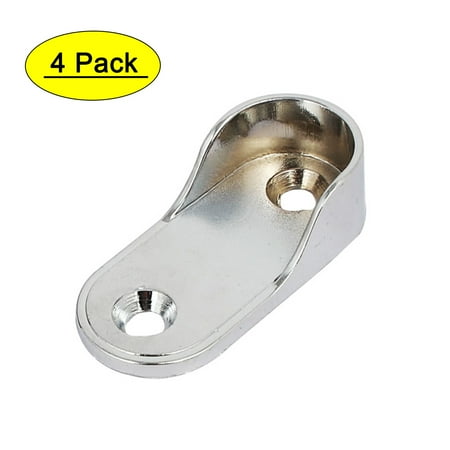 

Unique BargainsWardrobe Closet Clothes Hanging Rail Rod End Supports Silver Tone 19mm Dia 4pcs