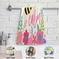 thumbnail image 5 of Cute Bee Floral Kitchen Hand Towels 2 PCS, Bee Calm Fingertip Bath Towels Ultra Soft and Highly Absorbent, Decorative Face Towels Dish Washcloths, 28.3"x14.4", 5 of 5