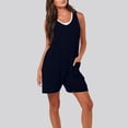 thumbnail image 2 of Short Romper Jumpsuits for Women Shorts Summer 2026 Casual Loose Sleeveless Tank Overalls Jumpers with 2 Pockets (XXL, Dark Blue), 2 of 7