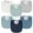 Blue Sky, variant on 6-Pack Muslin Baby Bibs for Boys & Girls, Soft Cotton Absorbent Bandana Drool Bibs for Drooling & Teething