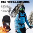 thumbnail image 2 of Funda Pasamontañas, Pasamontañas de Moto para Hombre, Mascarilla para el Cuello Polaina para el Cuello a Prueba de Viento en Tejido Polar Invierno Moto Esquí Scooter Senderismo Ciclismo Tamaño Universal JM, 2 of 5