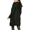 thumbnail image 4 of Cardigan Sweaters for Women Casual Solid Long Sleeve Coat Winter Sweater Jacket, 4 of 4