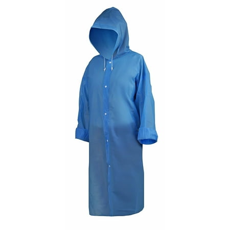 Wealers Adult Long Raincoat with Hood EVA Material Breathable and Lightweight Reusable Unisex
