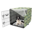 thumbnail image 5 of Hippie Dog Crate Cover, Motorbikes and Buses with Retro Style Motifs Surfing Vacation Season, Easy to Use Pet Kennel Cover Small Dogs Puppies Kittens, 7 Sizes, Pale Green Multicolor, by Ambesonne, 5 of 6