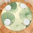 thumbnail image 2 of Green Tie Dye Overlay Pattern Round Fitted Tablecloth with Elastic Edge,Dining Table Cover Waterproof,Outdoor Round Tablecloth for Camping,Dining,Indoor and Outdoor, 2 of 7