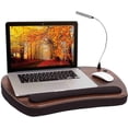 thumbnail image 1 of Sofia + Sam Oversized Memory Foam Lap Desk with Detachable USB Light (Black) - Supports Laptops Up to 17 Inches, 1 of 3