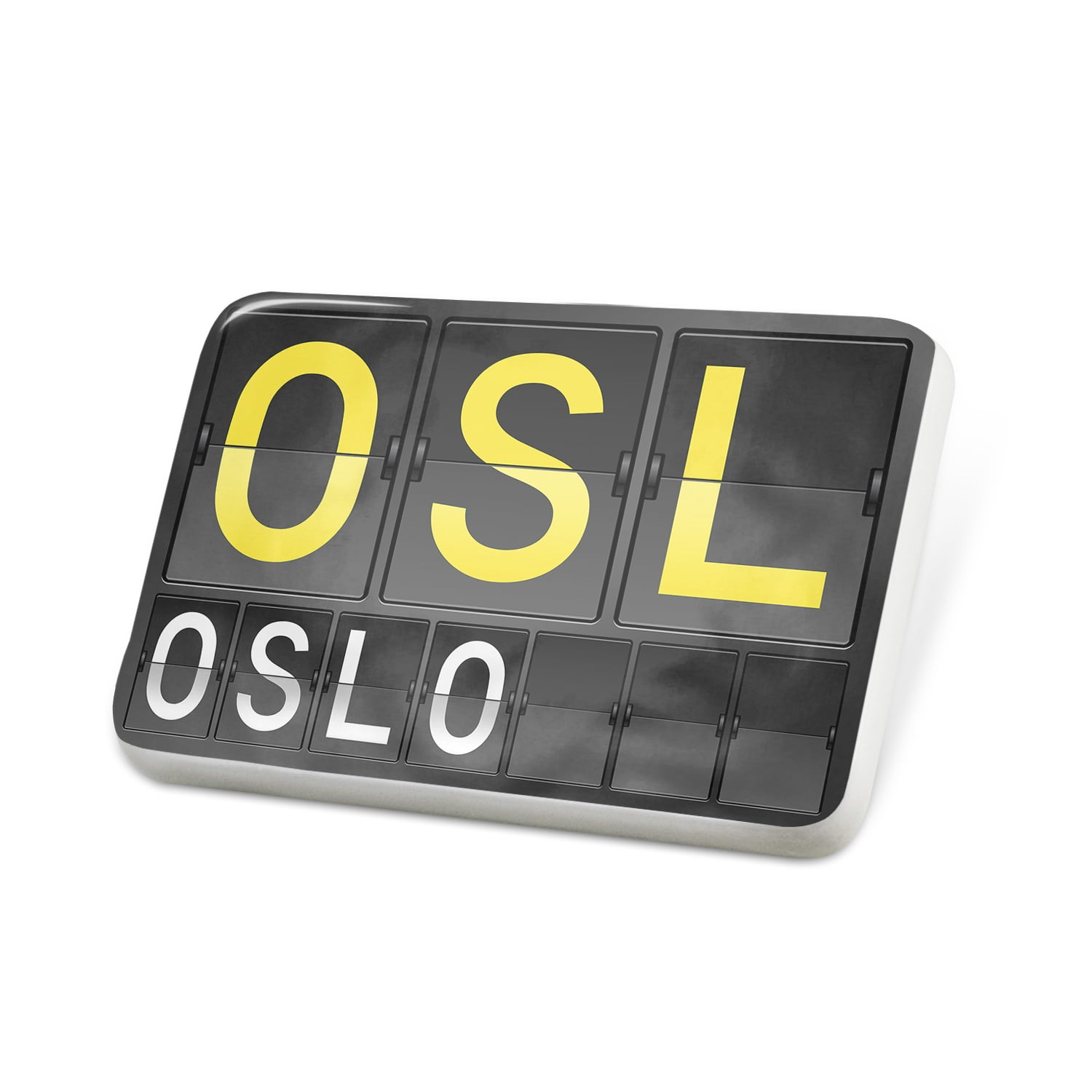 Porcelein Pin OSL Airport Code For Oslo Lapel Badge NEONBLOND porcelein-pin-osl-airport-code-for-oslo-lapel-badge-neonblond