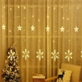 thumbnail image 5 of Twinkle Star 138 LED 12 Star Snowflake Curtain String Lights, Remote Control Window Curtain Lights with 8 Flashing Modes for Christmas, New Year, Wedding, Party, Home Decor (Warm White), 5 of 5