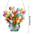 thumbnail image 3 of Easter Flower Egg Suncatcher Window Hanging Decor, Stained Glass Style Acrylic Ornament for Home Farmhouse Garden Window Decorations, Hanging Window Art for Indoor Outdoor Decor, Housewarming Gift, 3 of 9