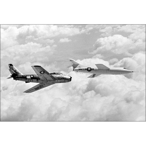 24"x36" Gallery Poster, Douglas D-558-2 and the North American F-86 Sabre