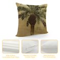 thumbnail image 4 of Creowell Palm Tree Throw Pillow Case Hawaiian Tropical Palms Leaf Vintage Green Yellow Decorative  Square Cushion Covers Pillowcase Couch Sofa Men/Women  White, 4 of 5