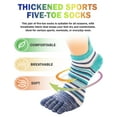 thumbnail image 5 of FEOYA Crew Toe Socks for Men Pack of 3 Five Toe Socks Male Running Toe Socks Cotton Athletic Toe Socks for Outdoor Autumn Winter Sports Spring Sports M, 5 of 6
