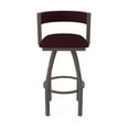 thumbnail image 5 of 861 Artemis 30" Swivel Bar Stool with Bronze Finish and Canter Bordeaux Seat and Back, 5 of 5
