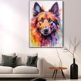 thumbnail image 5 of Belgian SheepDog Canvas Wall Art Famous Oil Paintings Monets Watercolor Dog Canvas Funny Dog Canvas Floral Print Abstract Farmhouse Gallery Aesthetic Room Decor for Bedroom Bathroom, 5 of 6