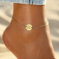 thumbnail image 5 of Giorgio Bergamo Stainless Steel Gold Plated Zodiac, Constellaction, Horoscope, Disc Anklet, Ankle Bracelet, 5 of 9