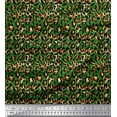 thumbnail image 1 of Soimoi Green Velvet Fabric Leopard Animal Skin Decor Fabric Printed Yard 60 Inch Wide, 1 of 3