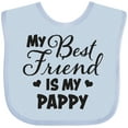 thumbnail image 3 of Inktastic My Best Friend is My Pappy with Hearts Boys or Girls Baby Bib, 3 of 4