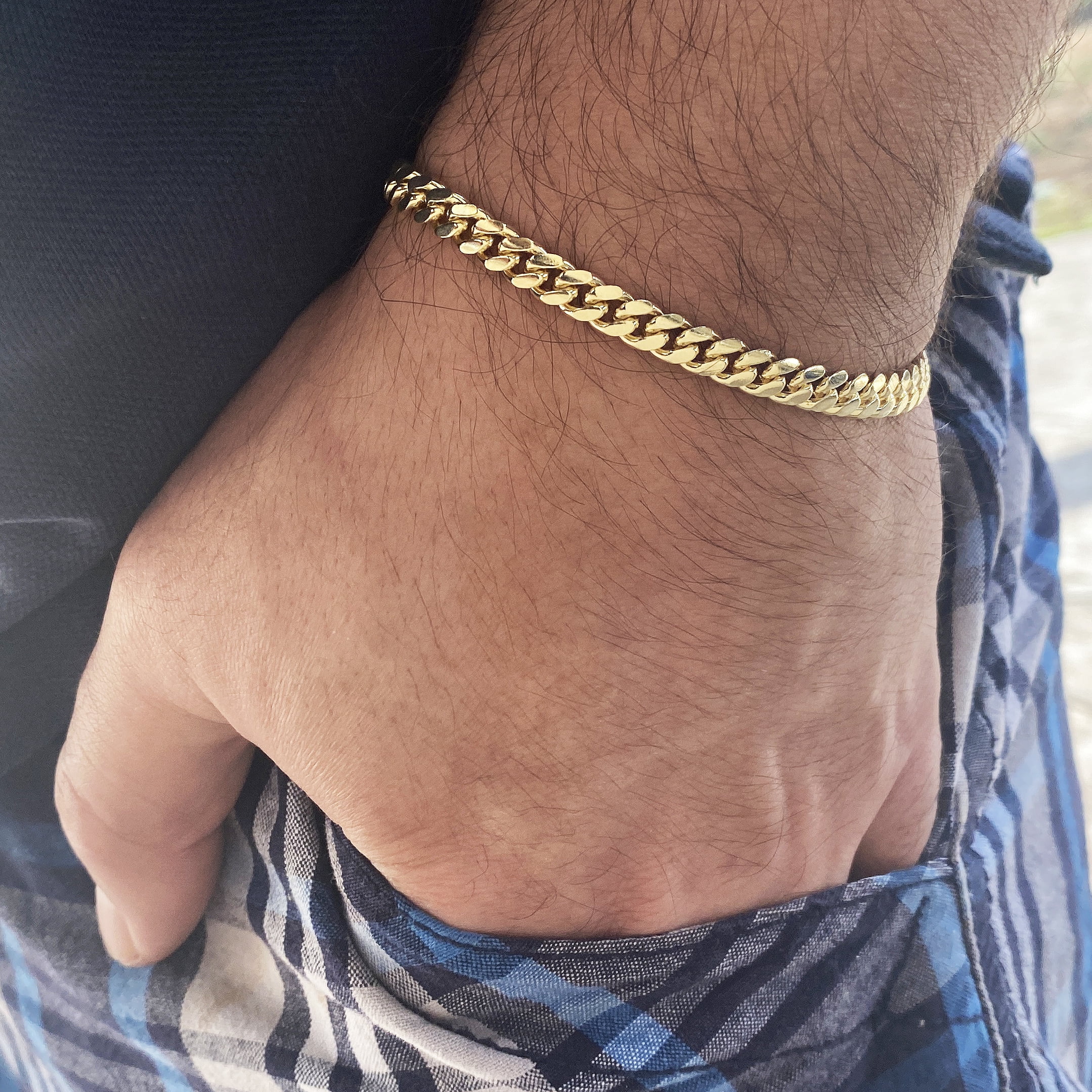 Diamond Cuban Bracelet Straight Edge White Gold (15mm) | The Gold Gods