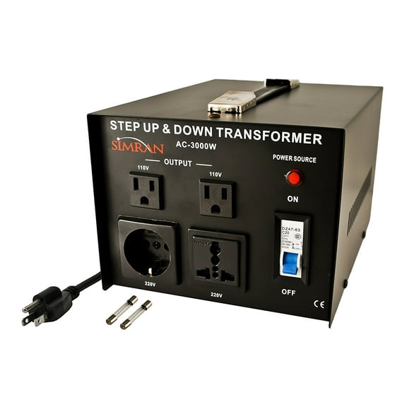 Simran AC-3000 Step Up/Down Voltage Converter Transformer 110V/220V - 3000 Watts