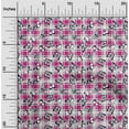 thumbnail image 2 of oneOone Rayon Fuschia Pink Fabric Checks Heart & Diy Clothing Quilting Fabric Print Fabric By Yard 56 Inch Wide, 2 of 4