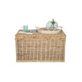 thumbnail image 5 of Kouboo Rattan Decorative Storage Trunk With Lid, Household Essentials, Wicker Chest With Lid For Storage And Organization, Natural, 5 of 13
